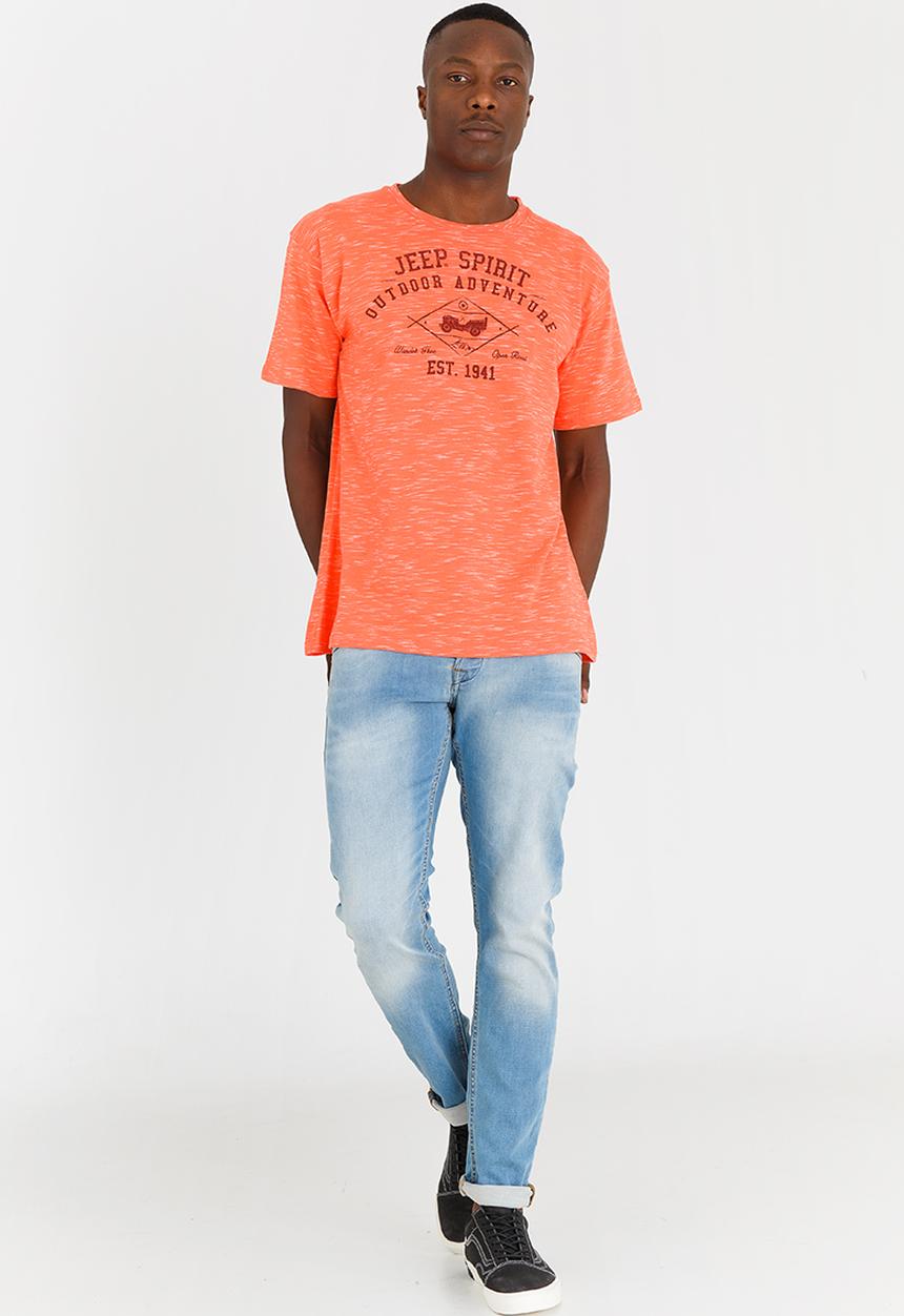 JEEP SPIRIT - Crew Printed Tee Orange