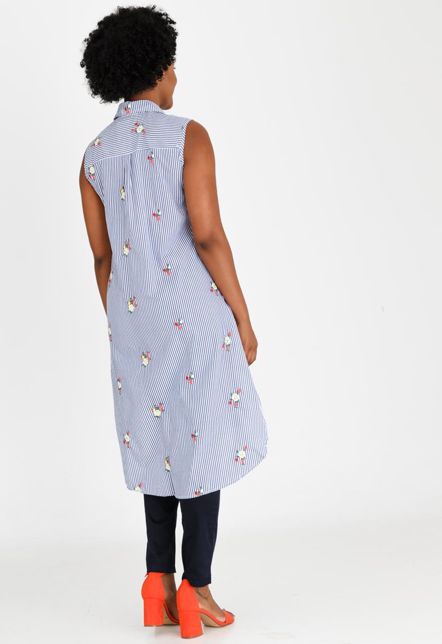 edit Maternity - Sleeveless Longer Length Blouse Multi-colour