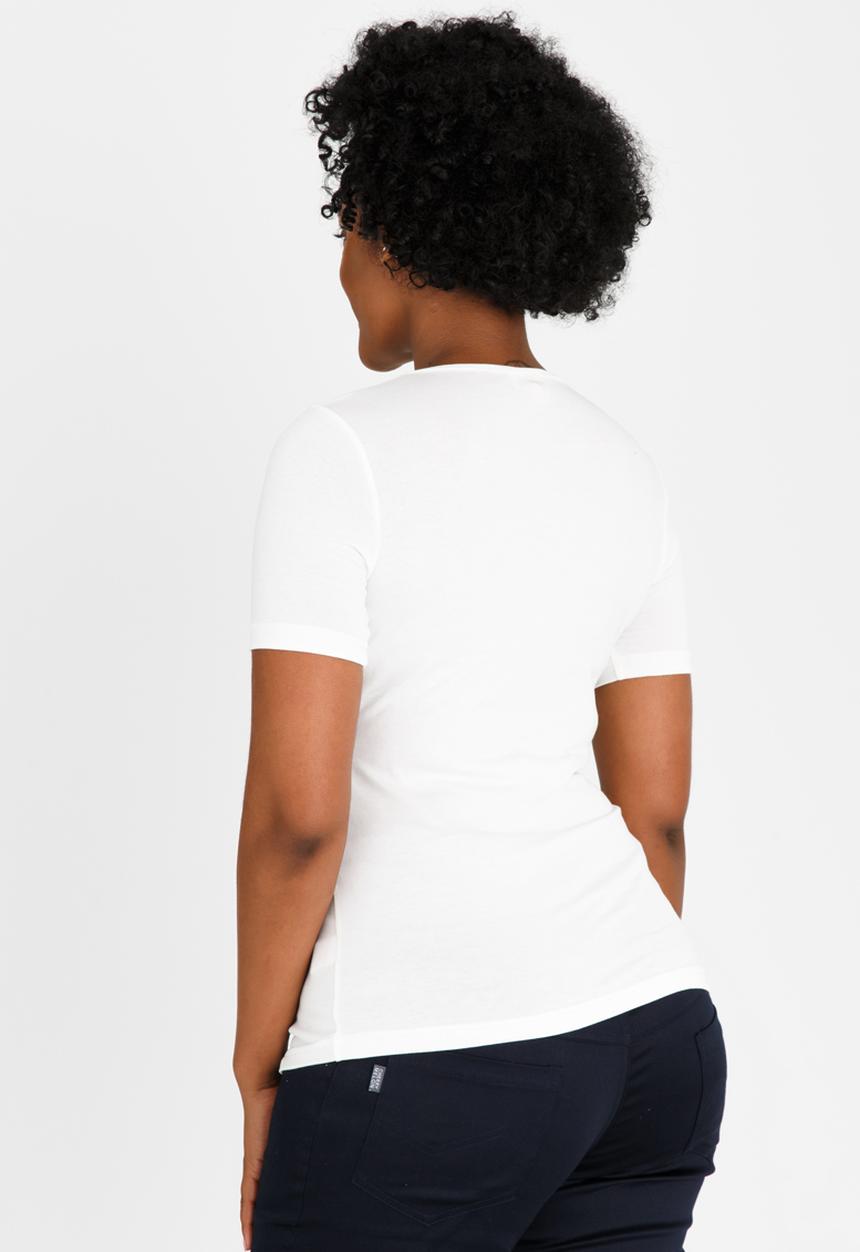 edit Maternity - Mock Wrap Top with Frill Detail Cream