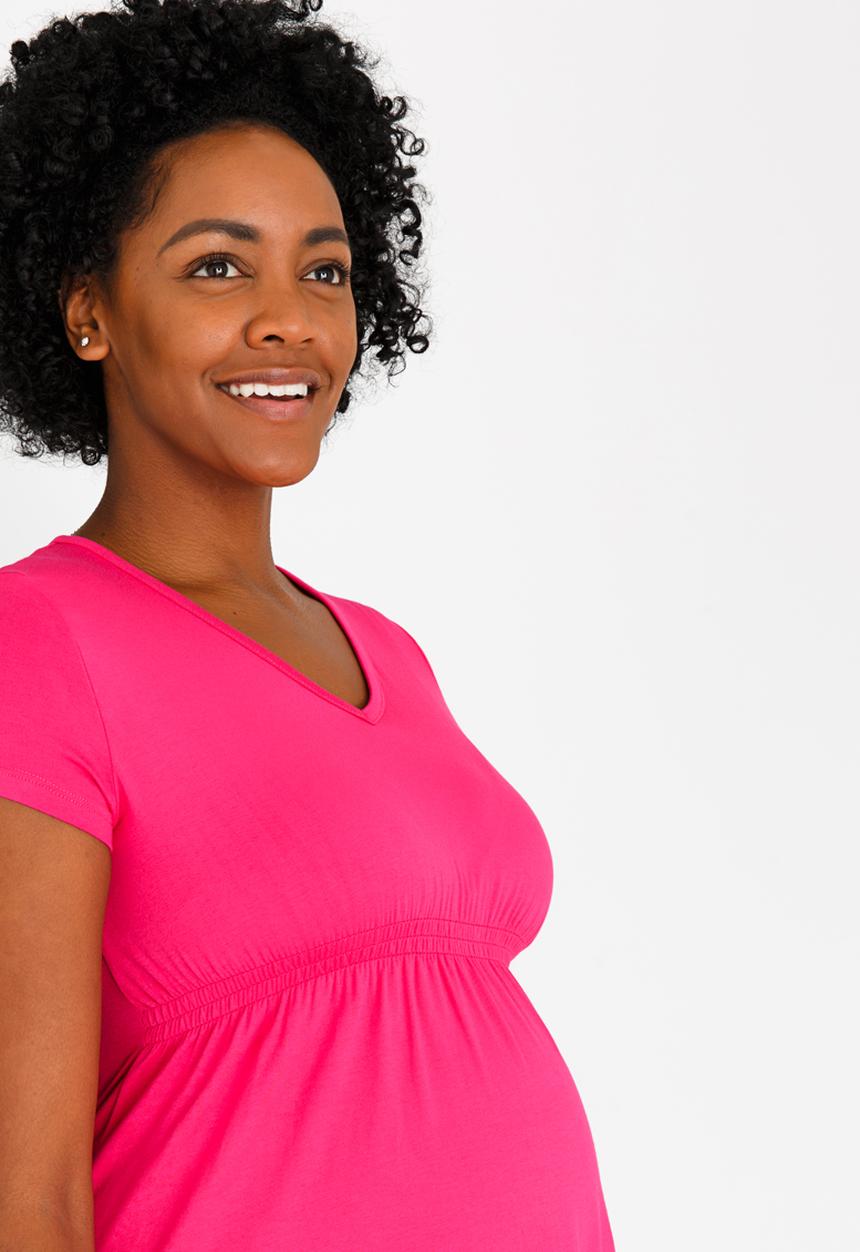 Cherry Melon - Smock Detail Top Cerise Pink