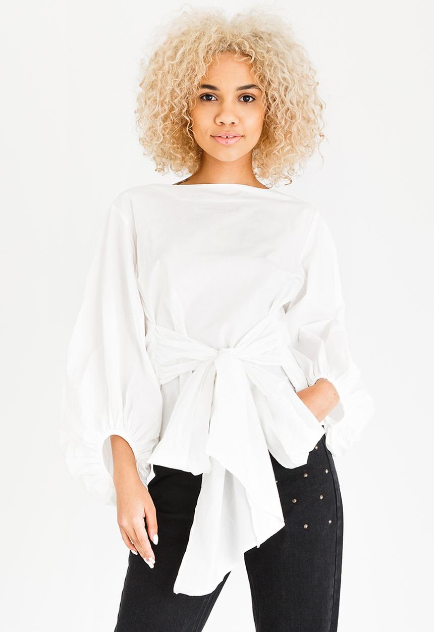 STYLE REPUBLIC - Volume Sleeve Blouse White