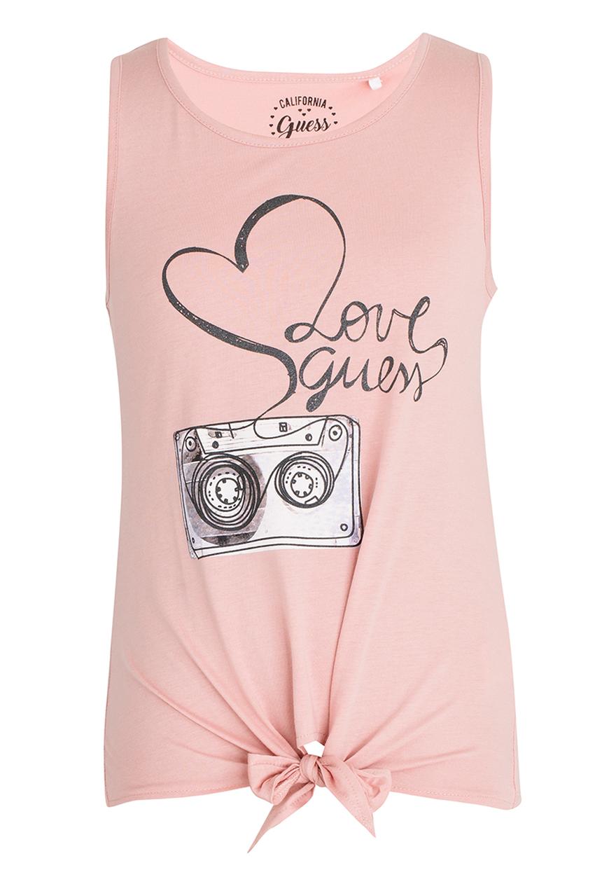 GUESS - Camera Tie Tank Mid Pink