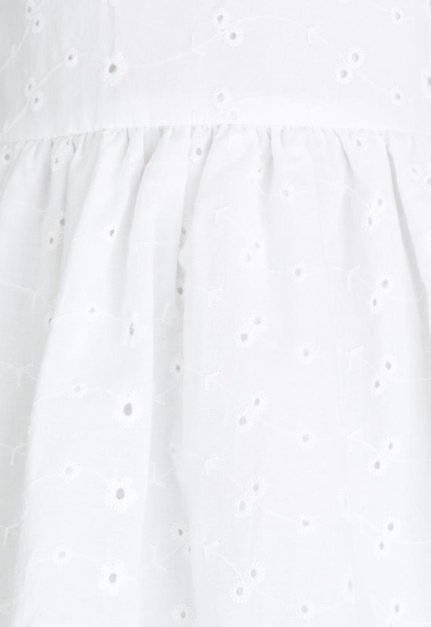 See-Saw - Anglaise Dress with Back Tie White