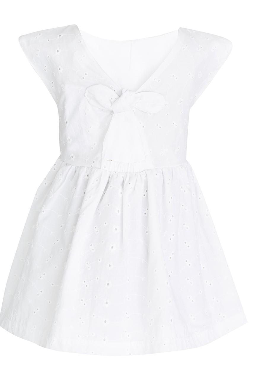 See-Saw - Anglaise Dress with Back Tie White
