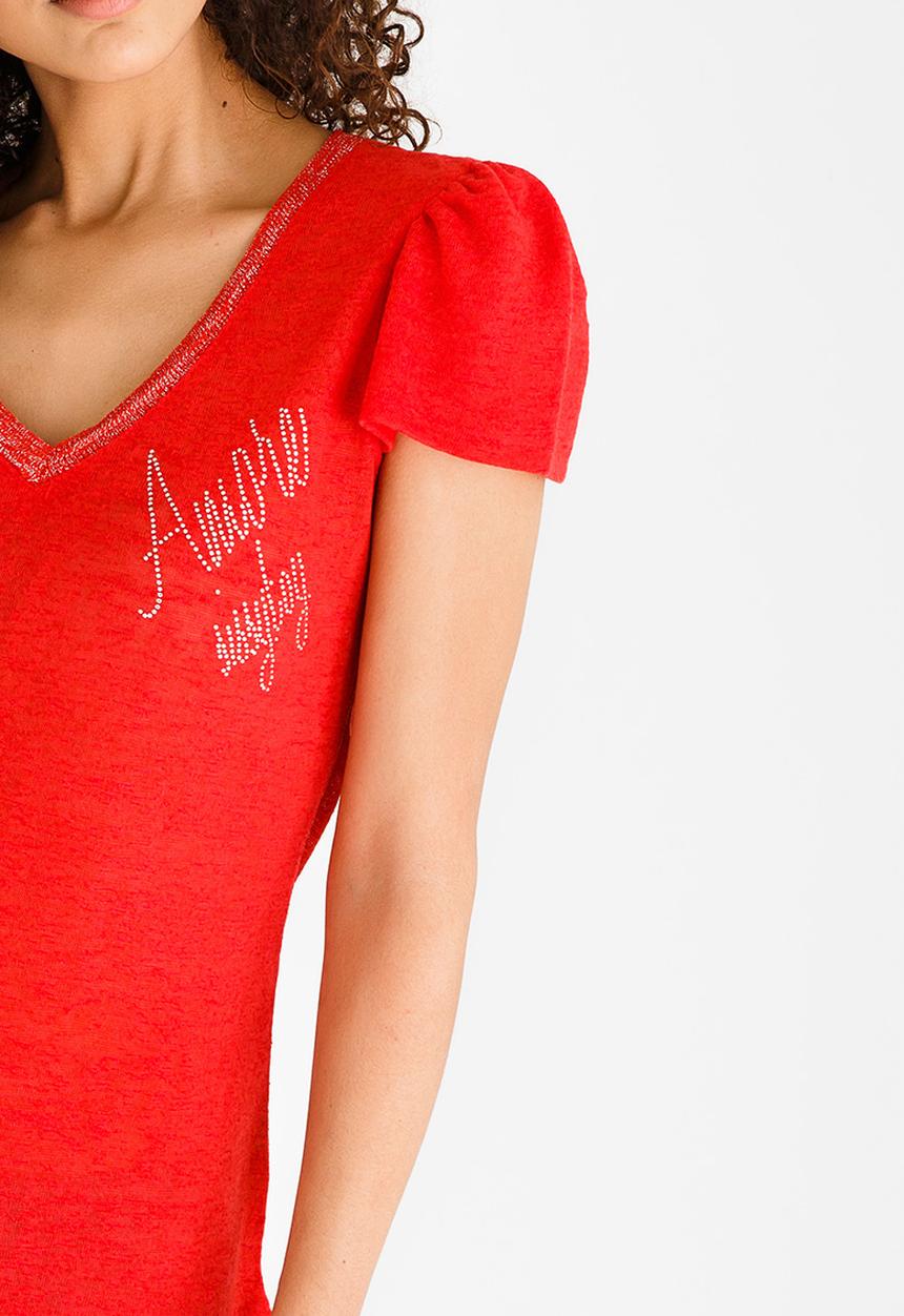 SISSY BOY - Amore V-neck Tee Red