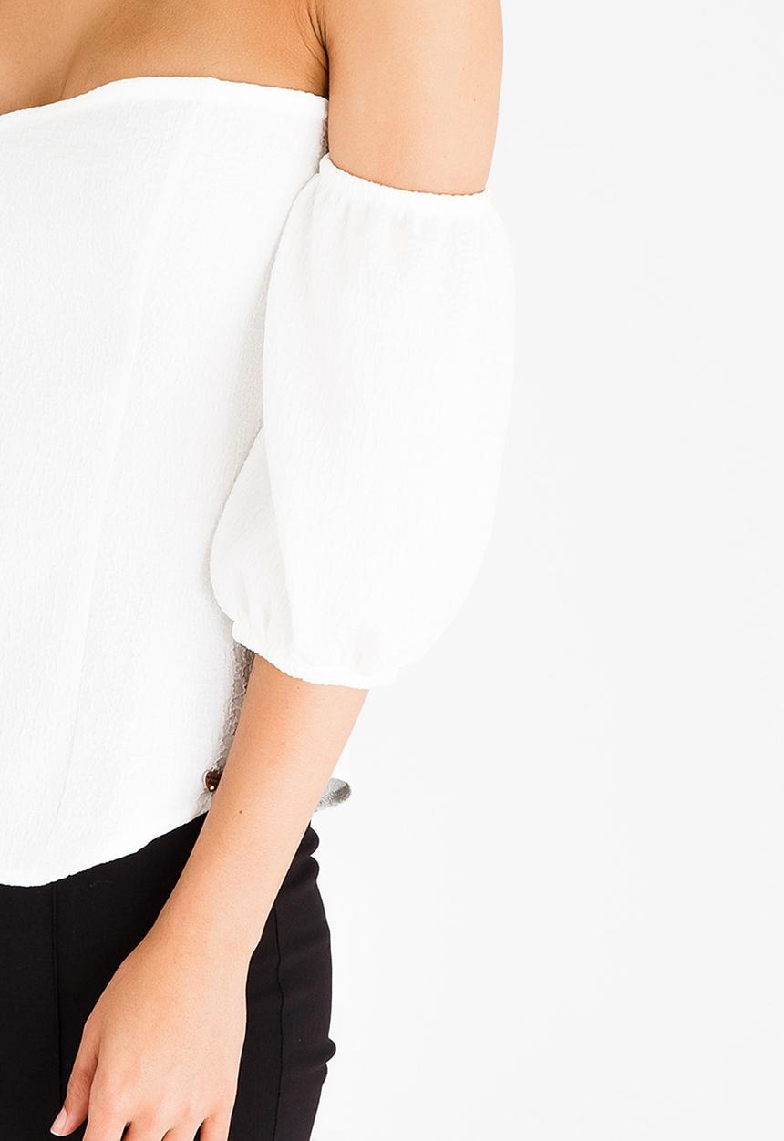 SISSY BOY - Pansy Bardot Top Off White