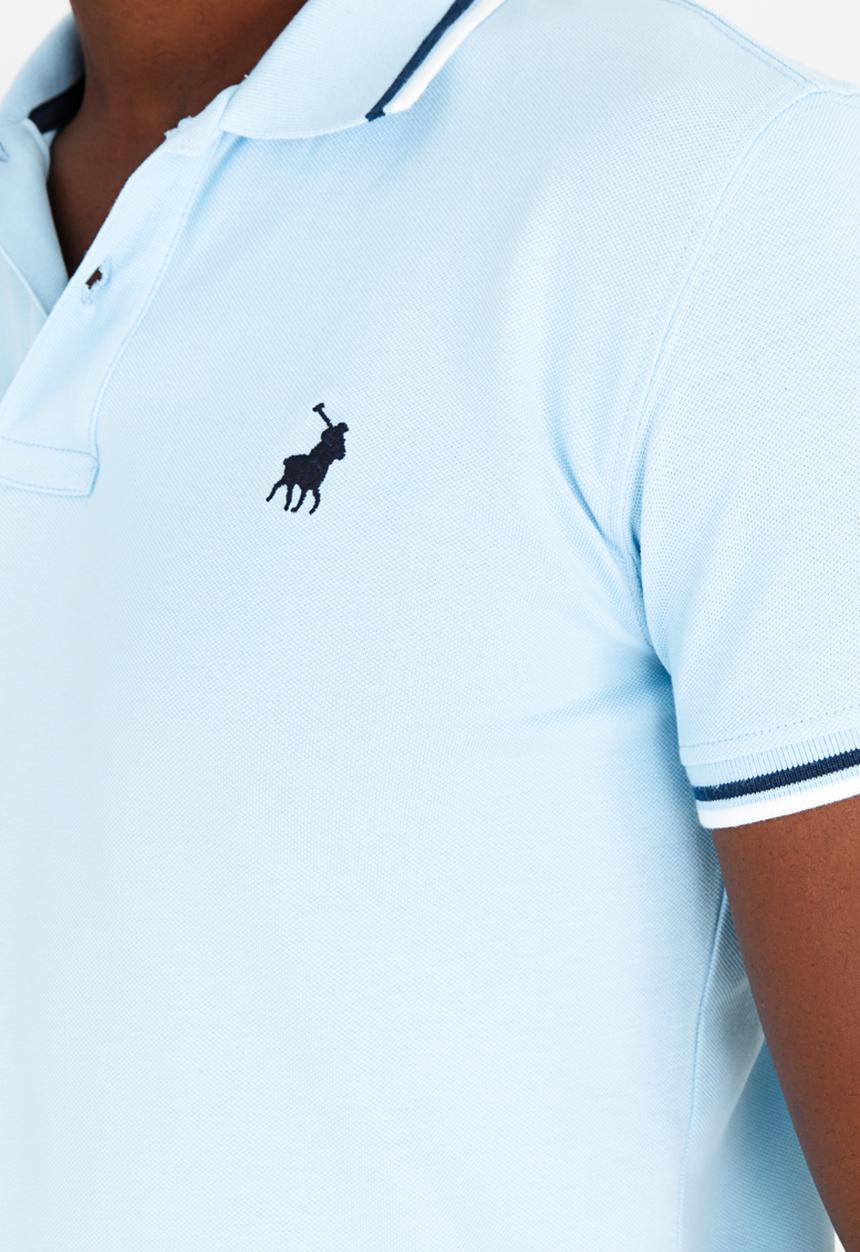 POLO - Tipped Big Pony Golfer Blue
