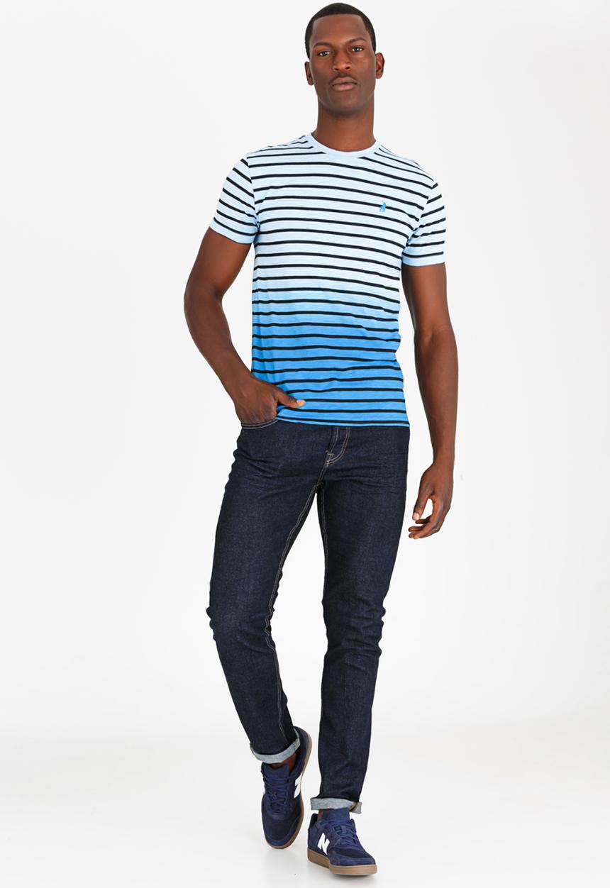 POLO - Ombre Stripe T Shirt Blue