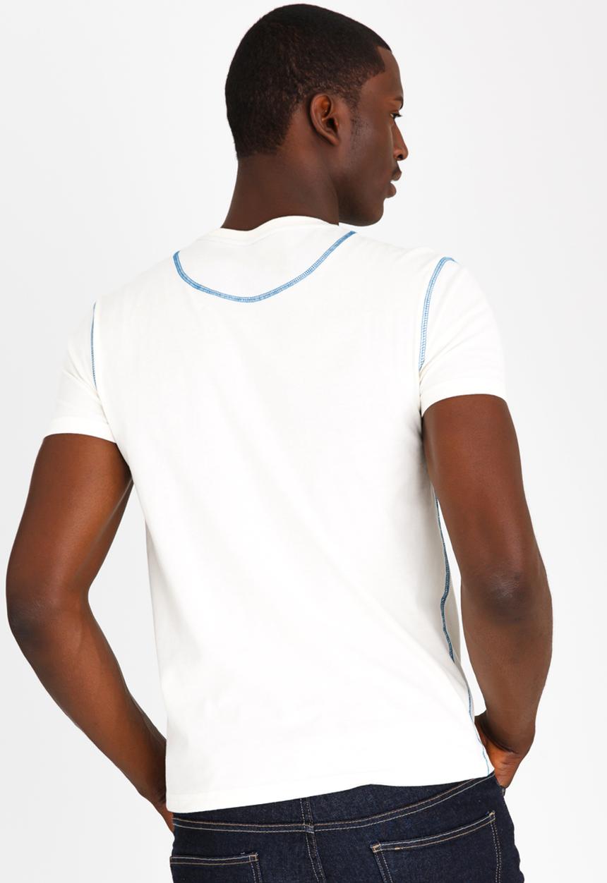 POLO - Distressed Print T Shirt Milk