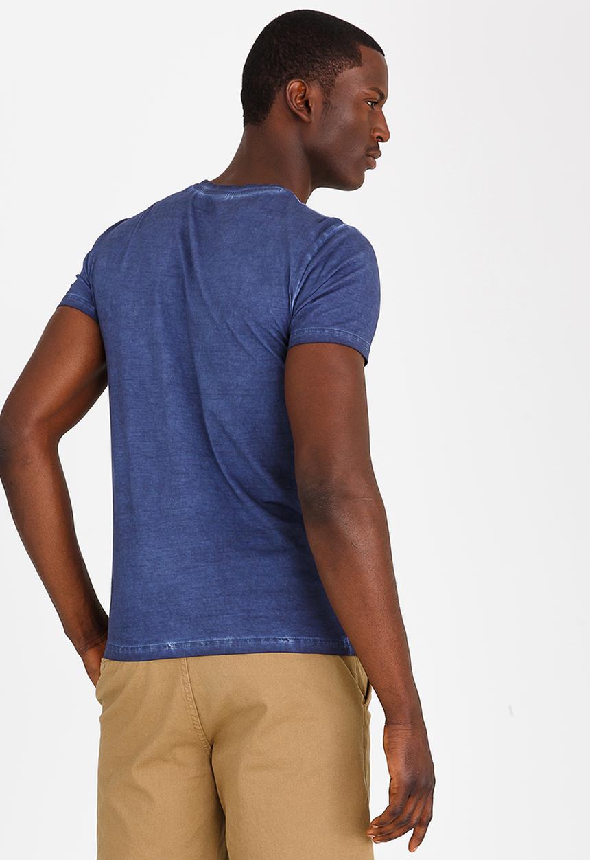 Polo Jeans Co. - Printed Pigment Wash T Shirt Navy