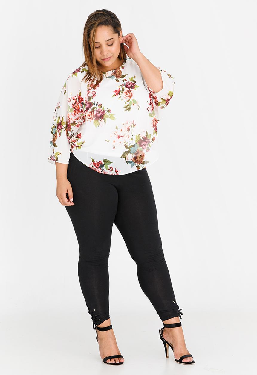 edit Plus - Overlay Printed Blouse Multi-colour