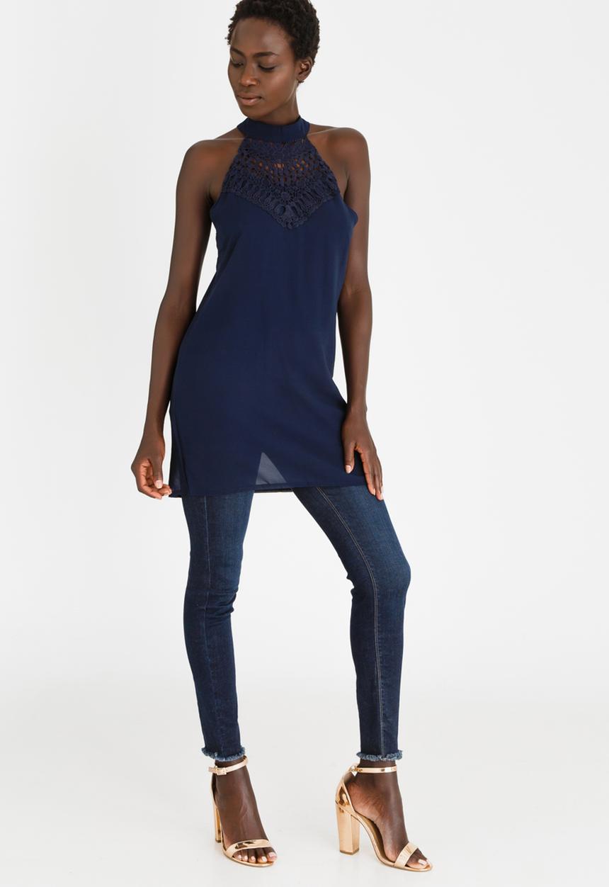 edit - Halter Neck Tunic Blue