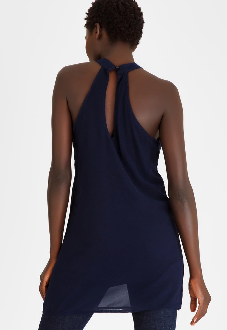 edit - Halter Neck Tunic Blue