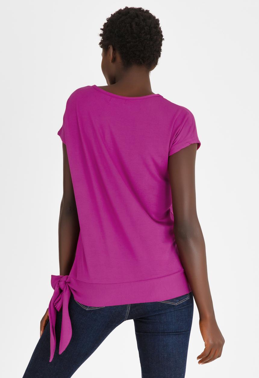 edit - Side-tie Detail Knit Top Magenta