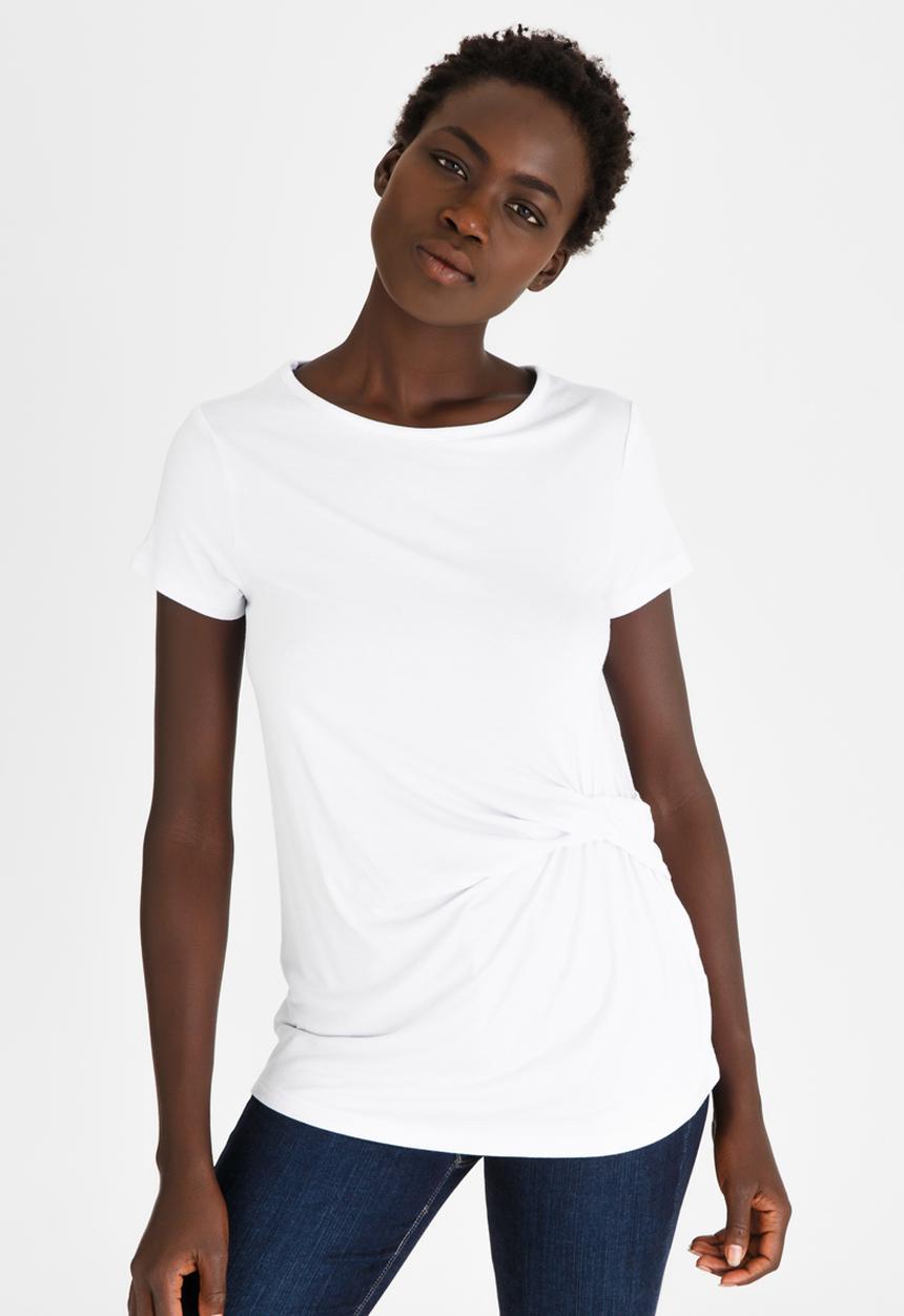 edit - Knot Detail  T-Shirt White