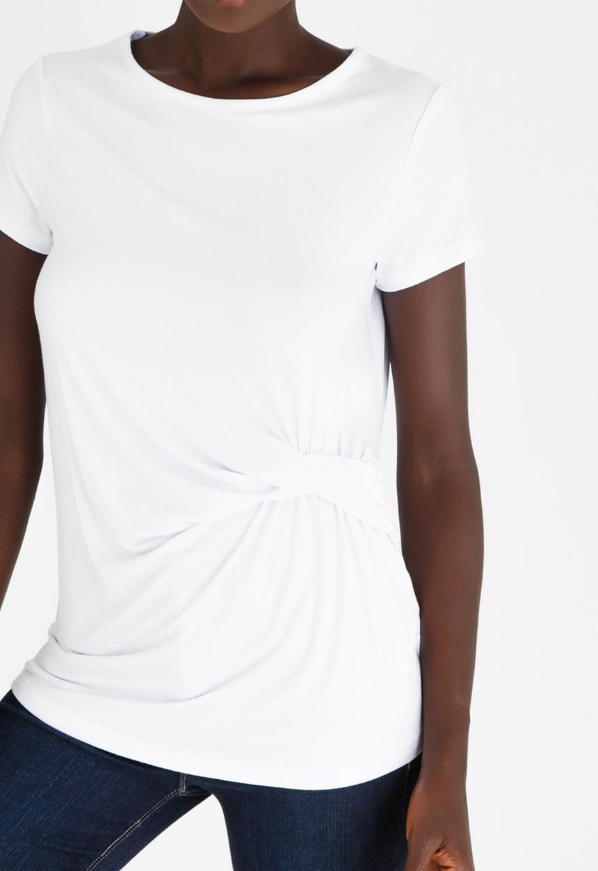 edit - Knot Detail  T-Shirt White