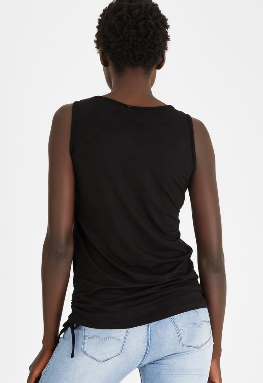 edit - Vest with Draw Chord Black