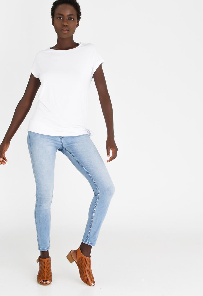 edit - Side-tie Detail Knit Top White