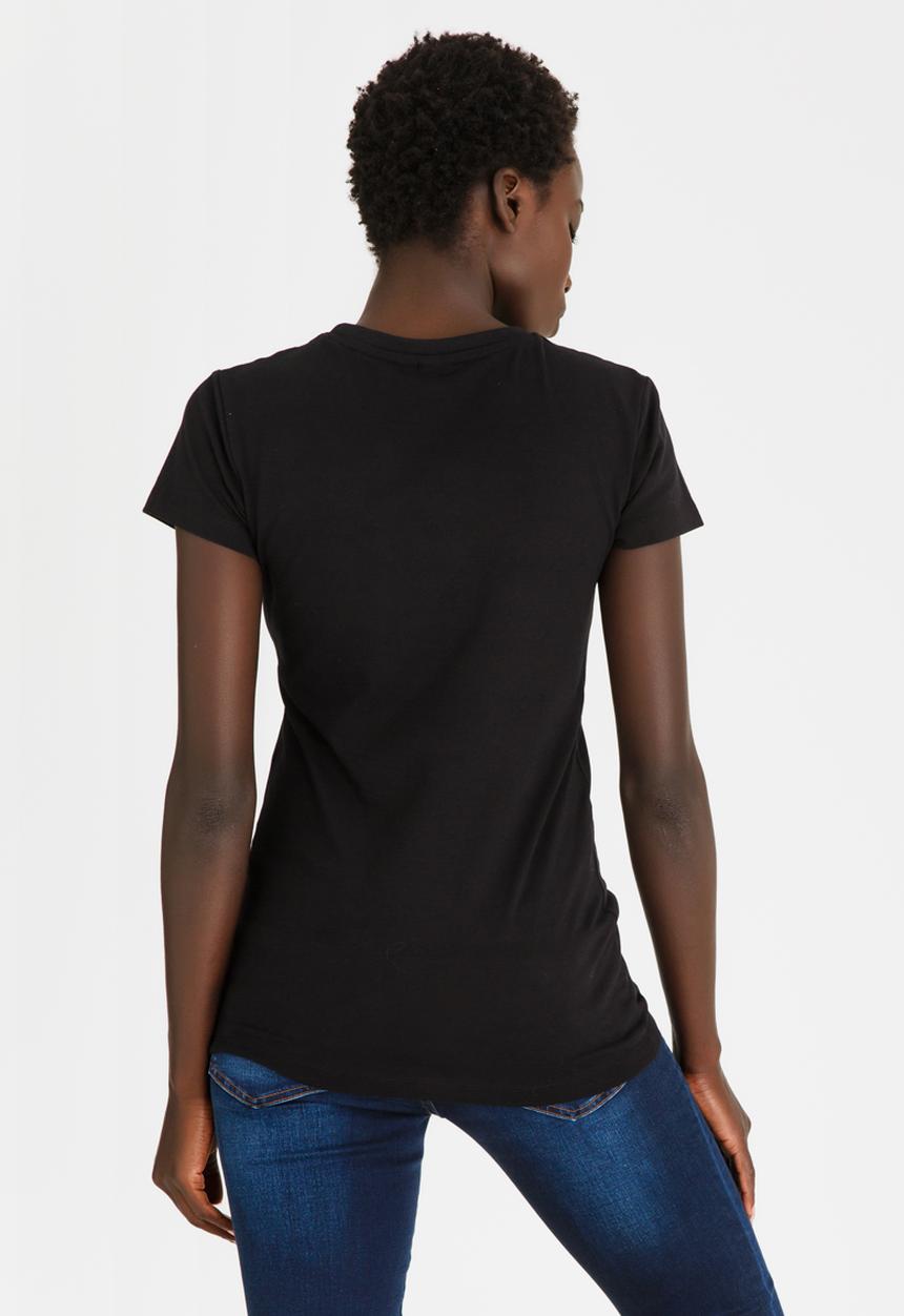 POLO - Robyn Short Sleeve Printed Tee Black