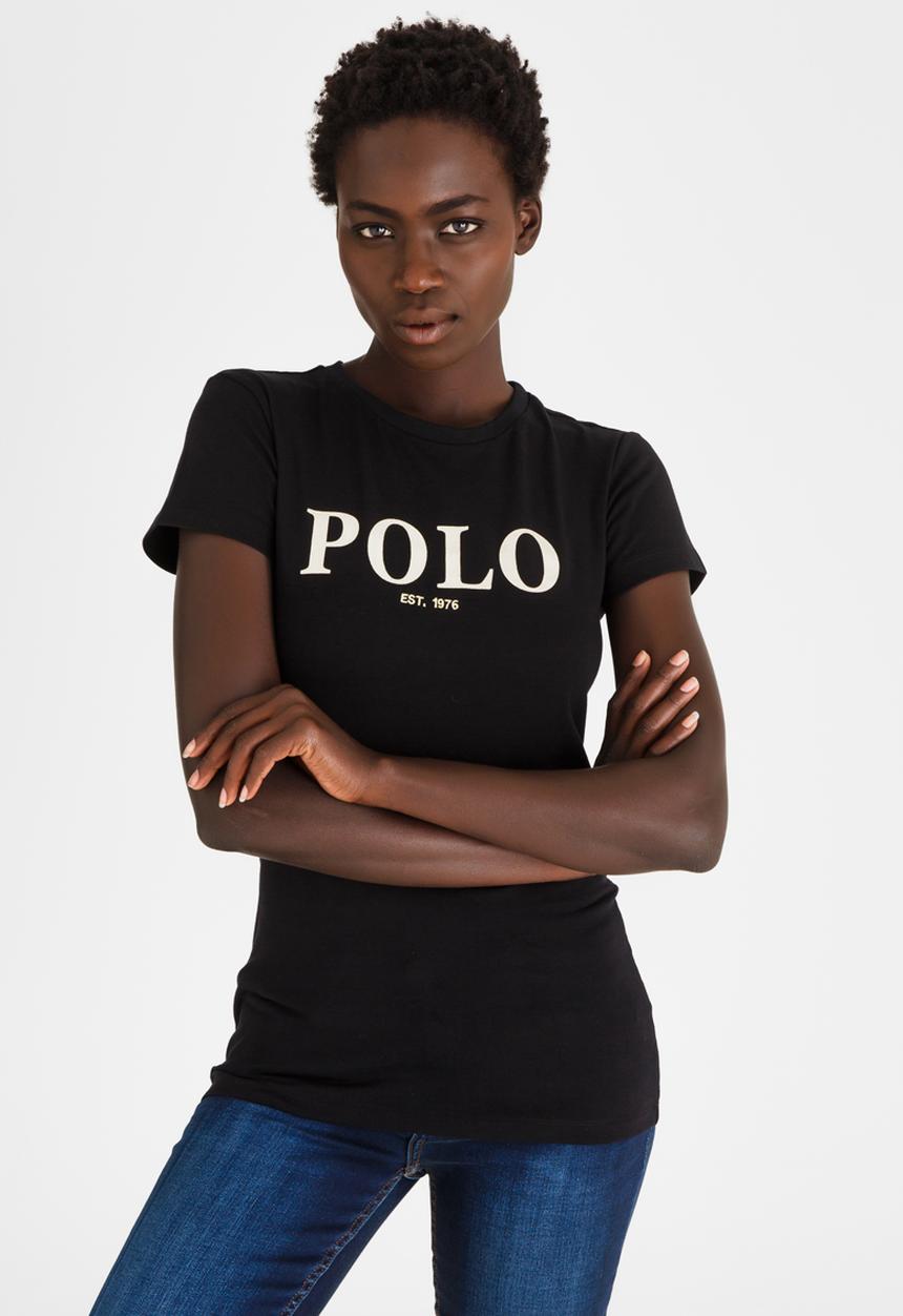 POLO - Robyn Short Sleeve Printed Tee Black