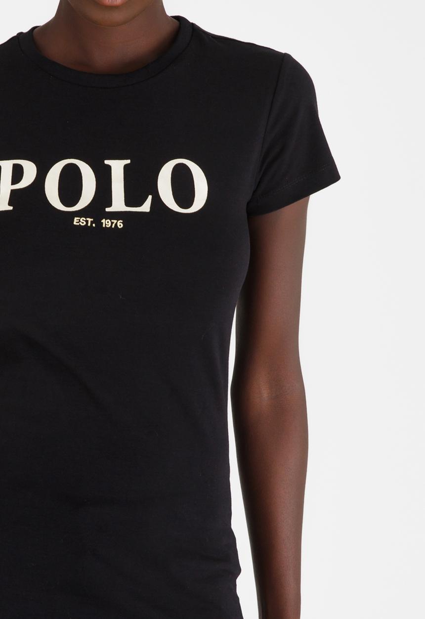 POLO - Robyn Short Sleeve Printed Tee Black