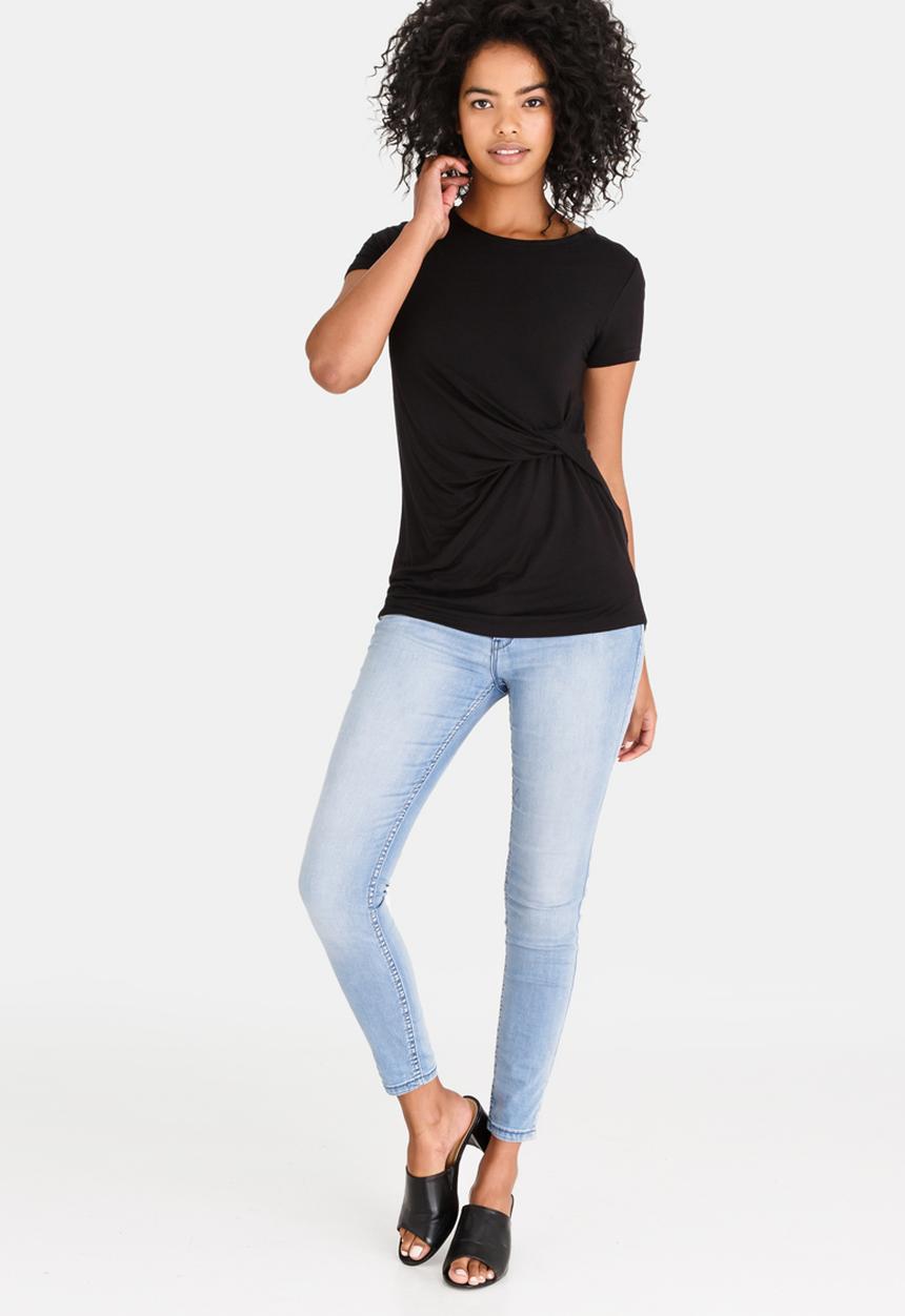 edit - Knot Detail  T-Shirt Black