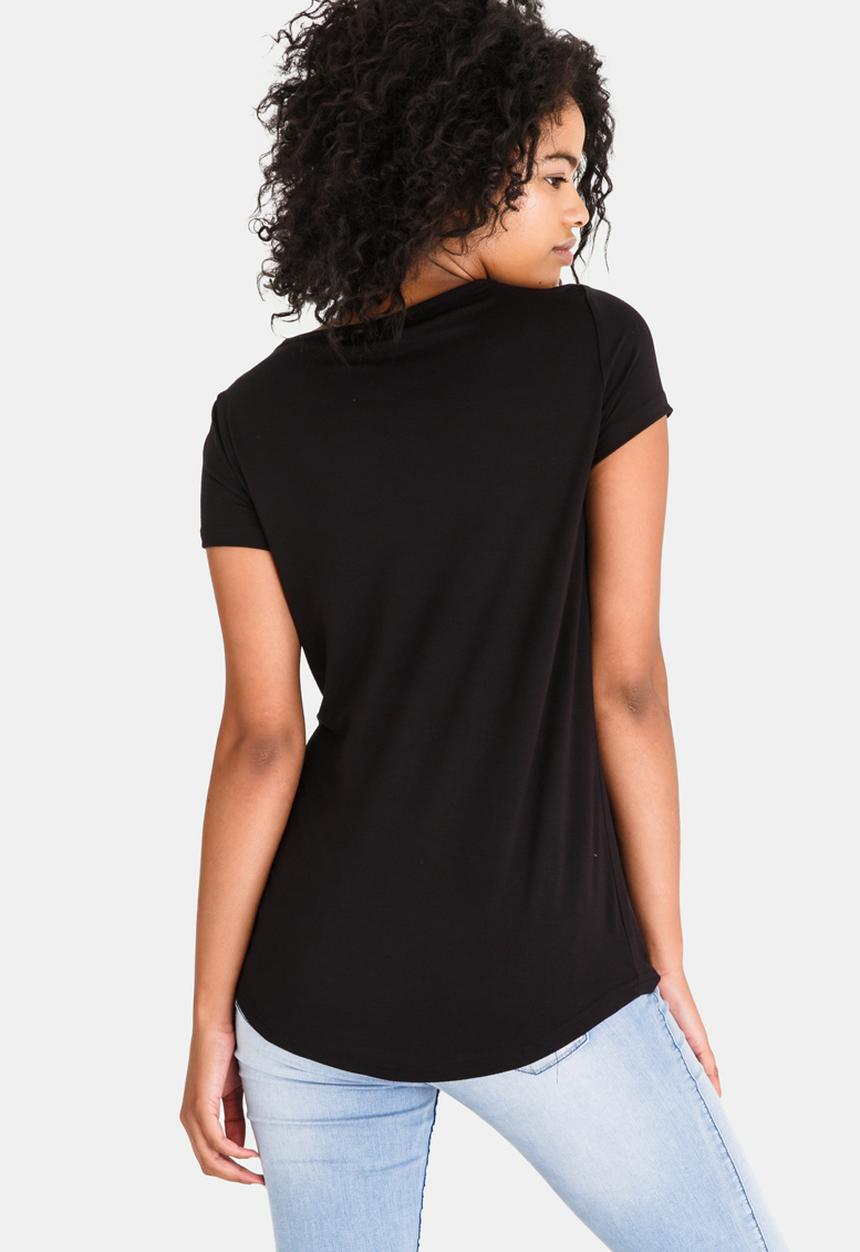 edit - Knot Detail  T-Shirt Black