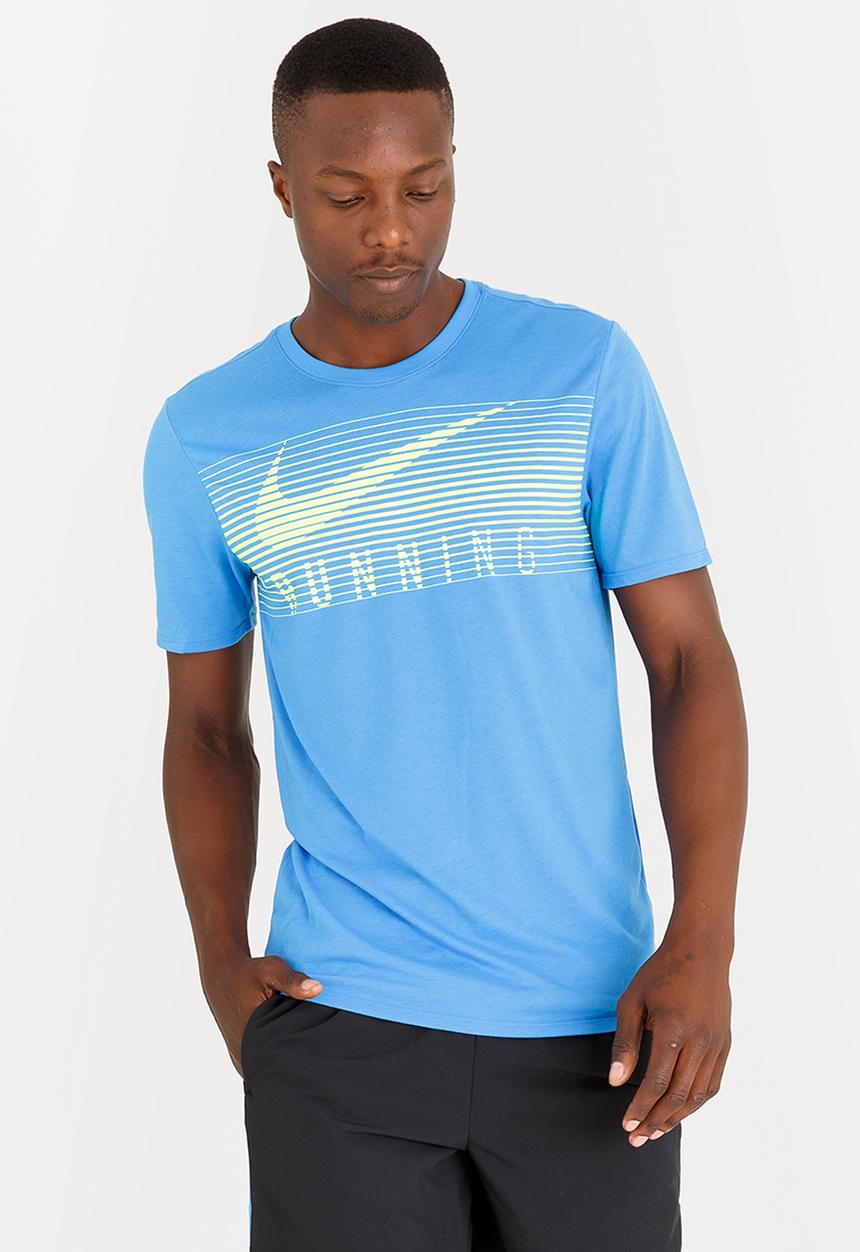 Nike - Nk Dry Tee Dbl Stmt Hrtge Blue