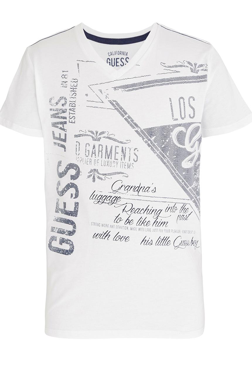 GUESS - Side Triangle Tee White