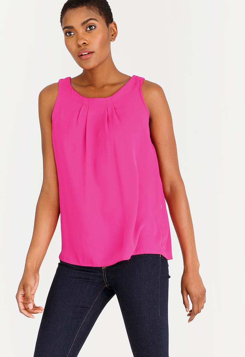 edit - Tie-Up Back Top Magenta