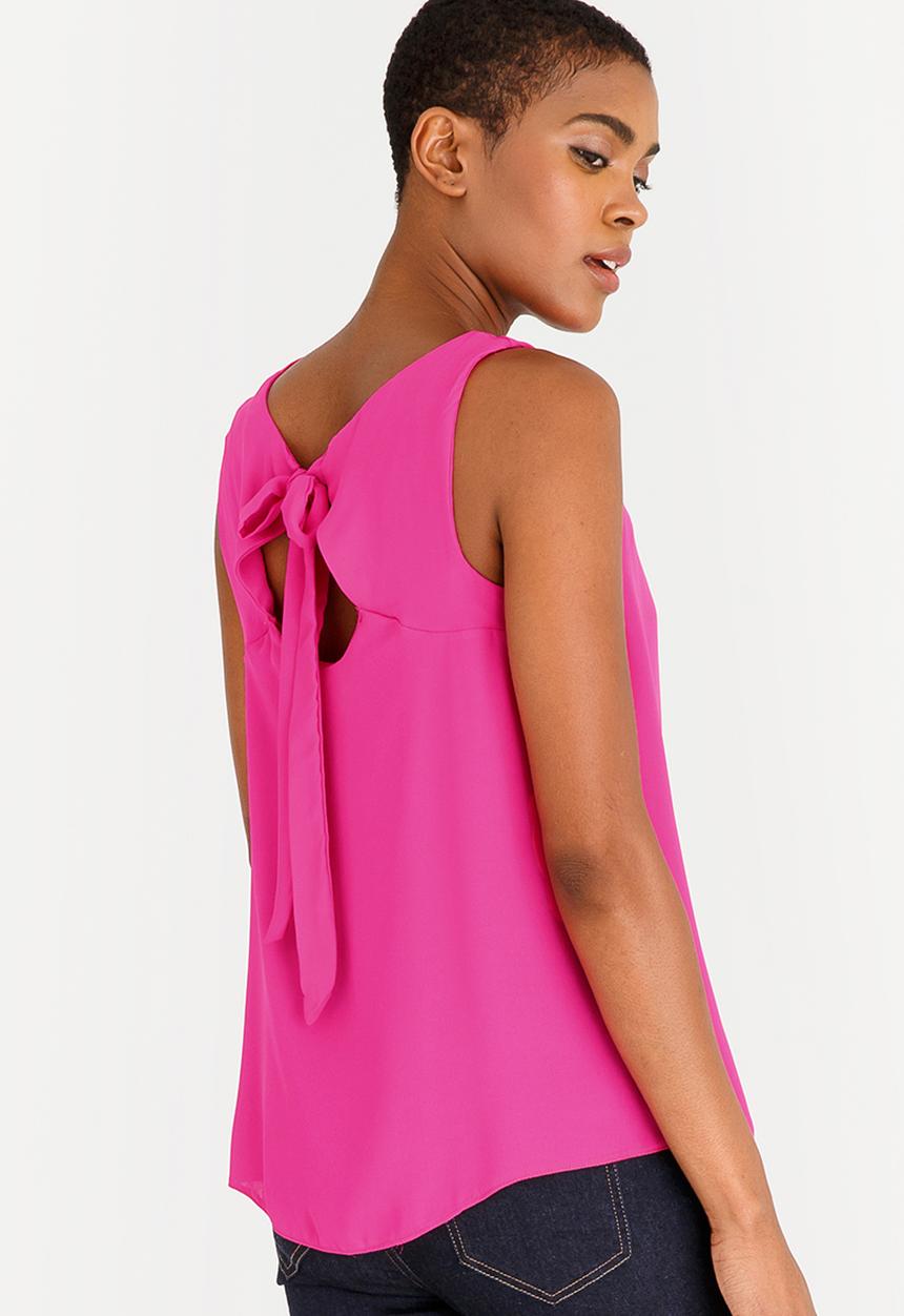 edit - Tie-Up Back Top Magenta
