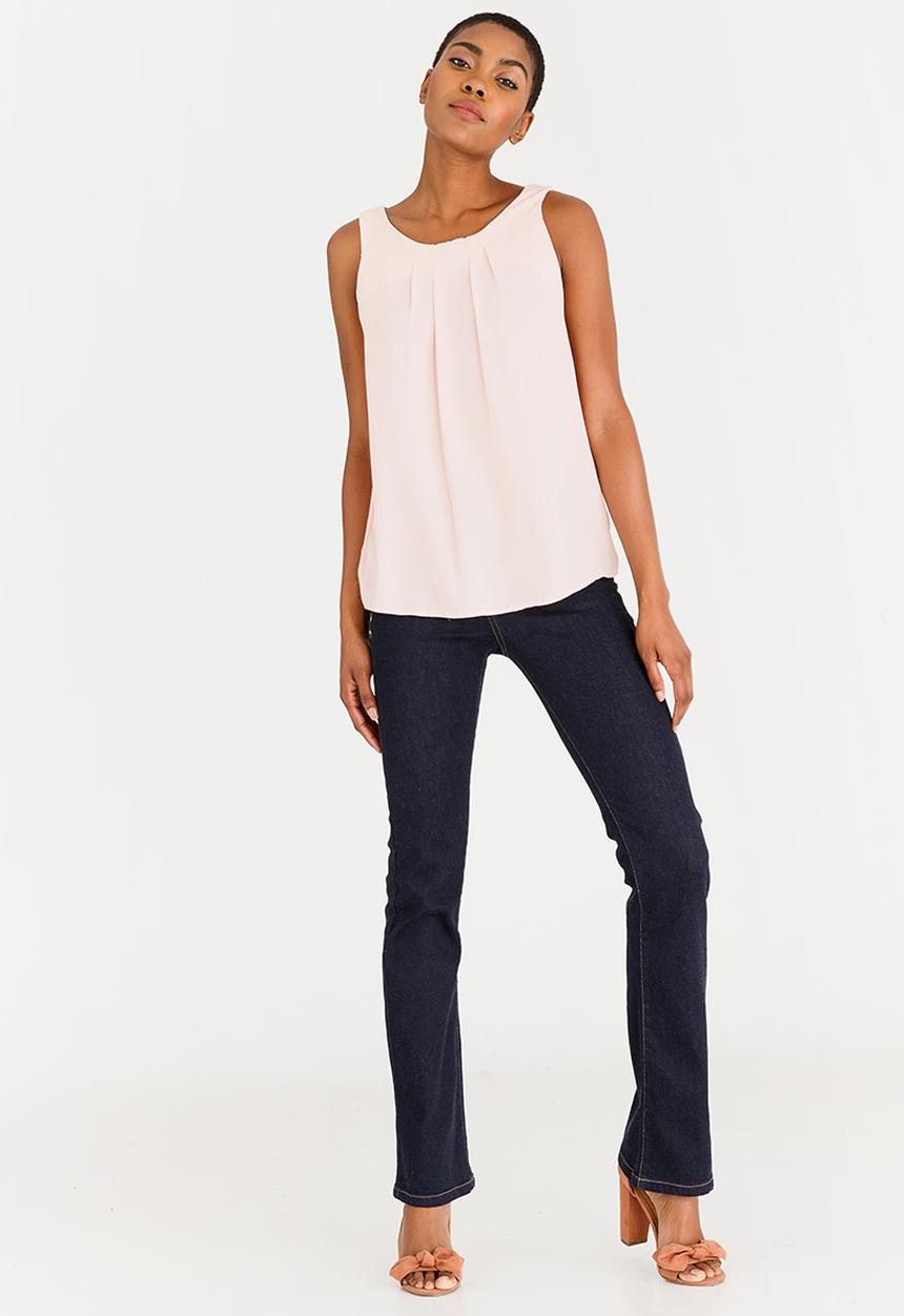 edit - Tie-Up Back Top Pale Pink