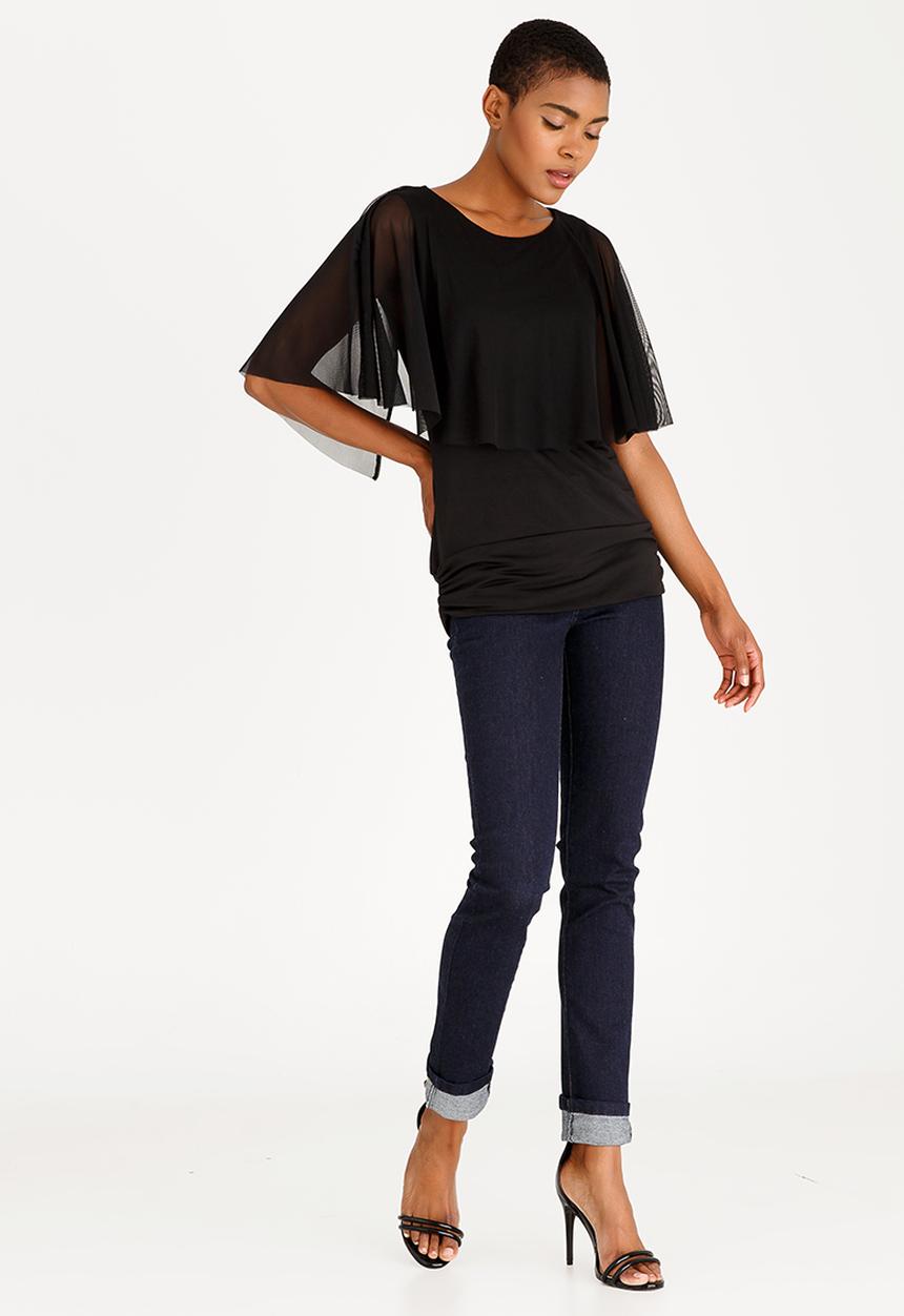 edit - Mesh Overlay Tee Black