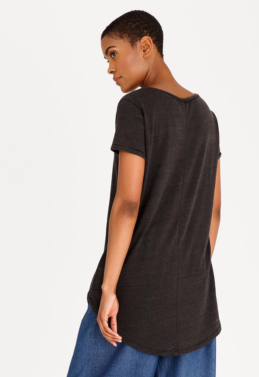 edit - V Neckline Tunic Charcoal