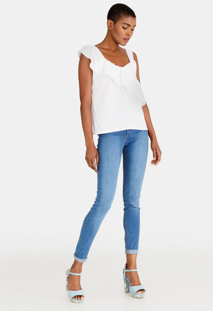 STYLE REPUBLIC - Frill Detail Tank Top White