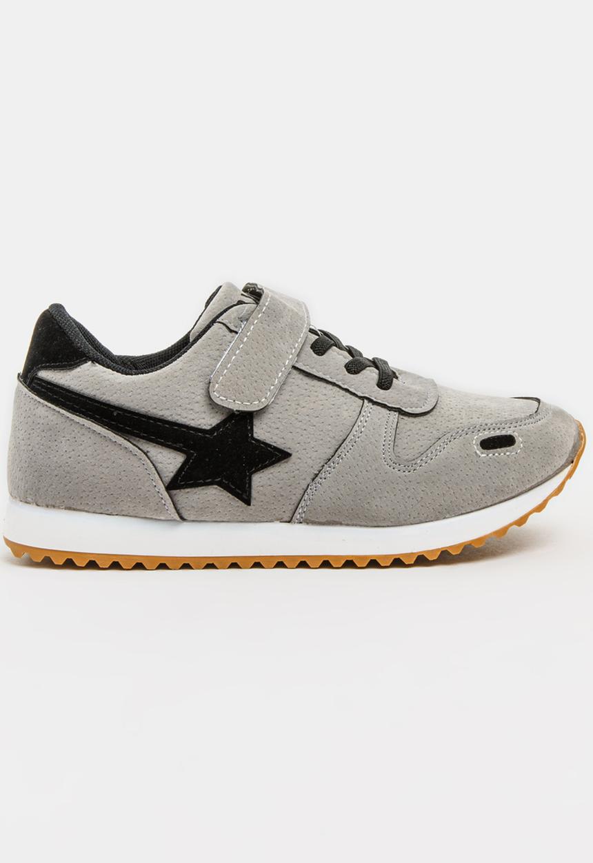 Pop Candy - Boys  Suede Sneakers Grey