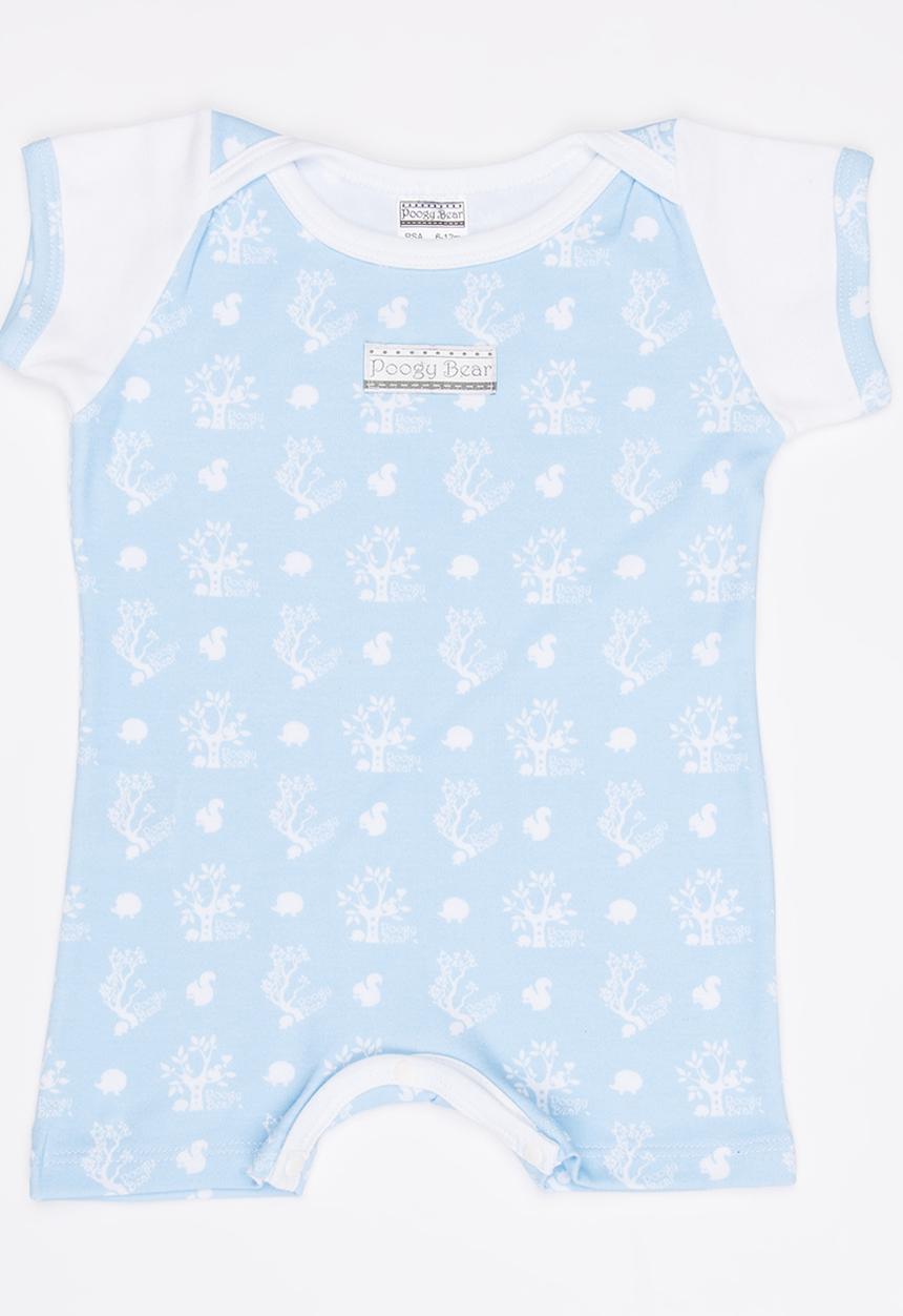 Poogy Bear - Woodland Romper Blue