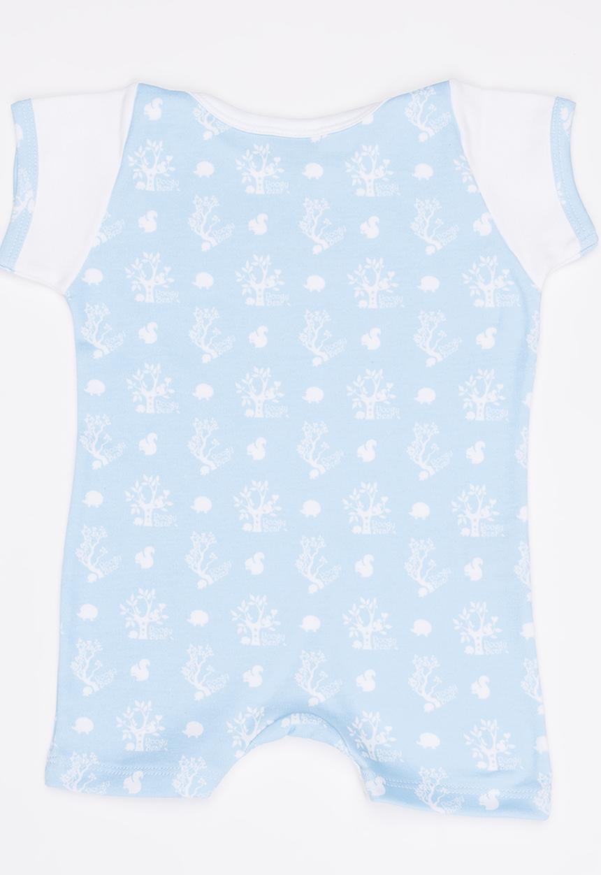 Poogy Bear - Woodland Romper Blue
