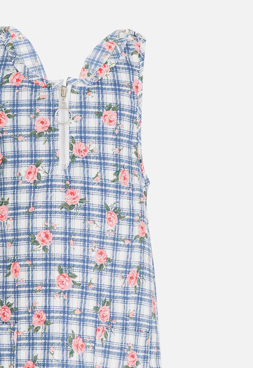 See-Saw - Pinafore Dress with Pockets and Centre Front Zip Multi-colour