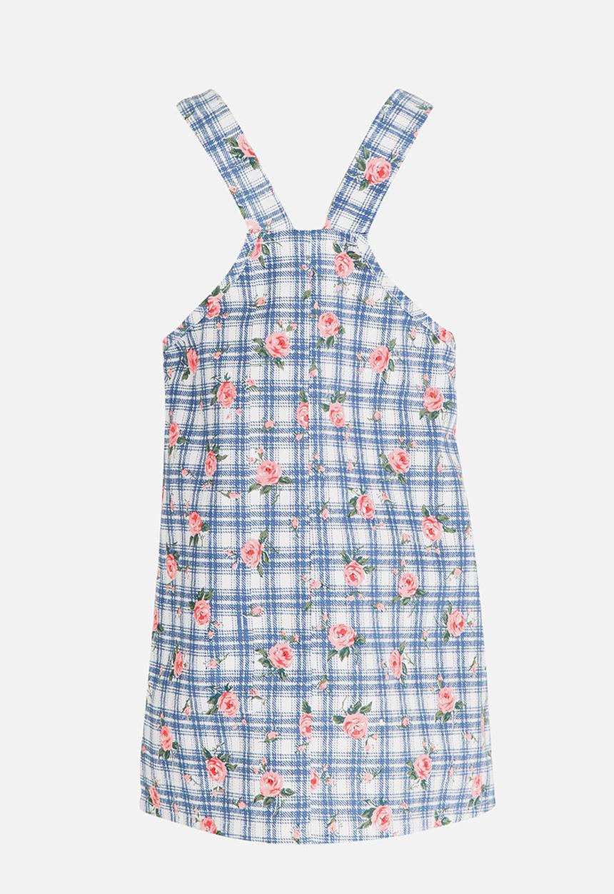 See-Saw - Pinafore Dress with Pockets and Centre Front Zip Multi-colour