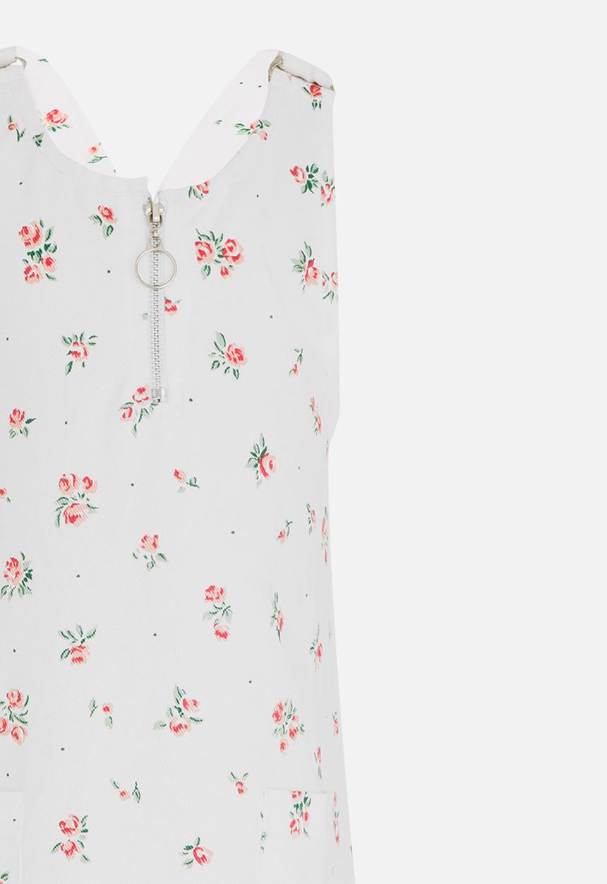 See-Saw - Pinafore Dress with Pockets and Centre Front Zip Multi-colour