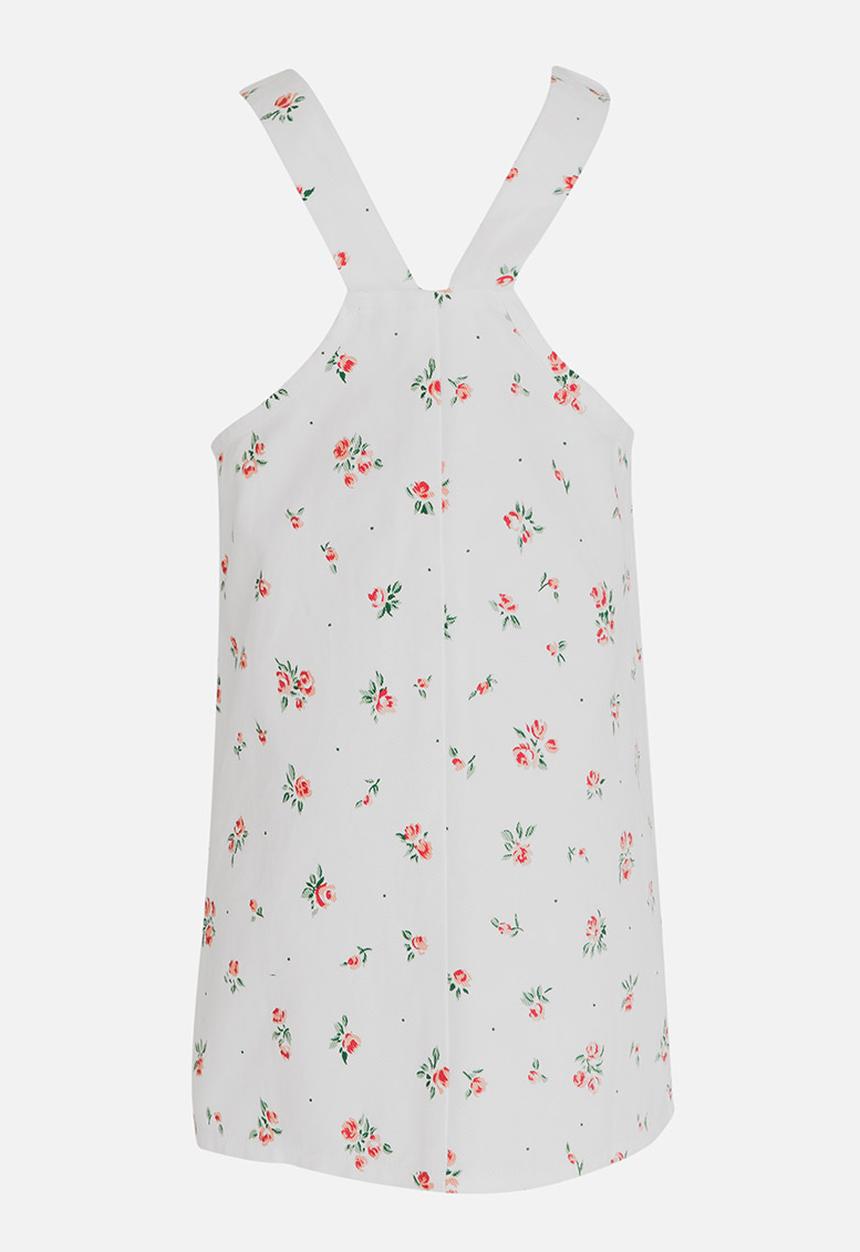 See-Saw - Pinafore Dress with Pockets and Centre Front Zip Multi-colour