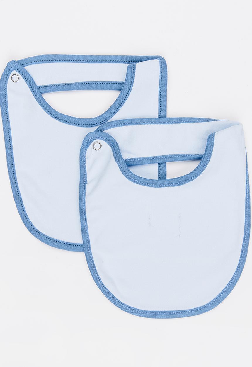 Baby Corner - Boys 2 Pack Star   Bib Blue
