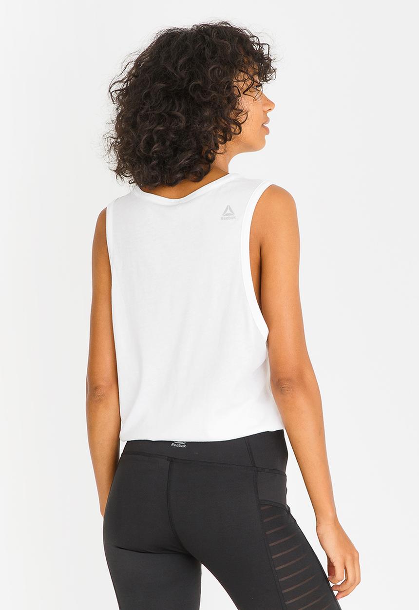 Reebok - Reebok Tie Detail Tank White