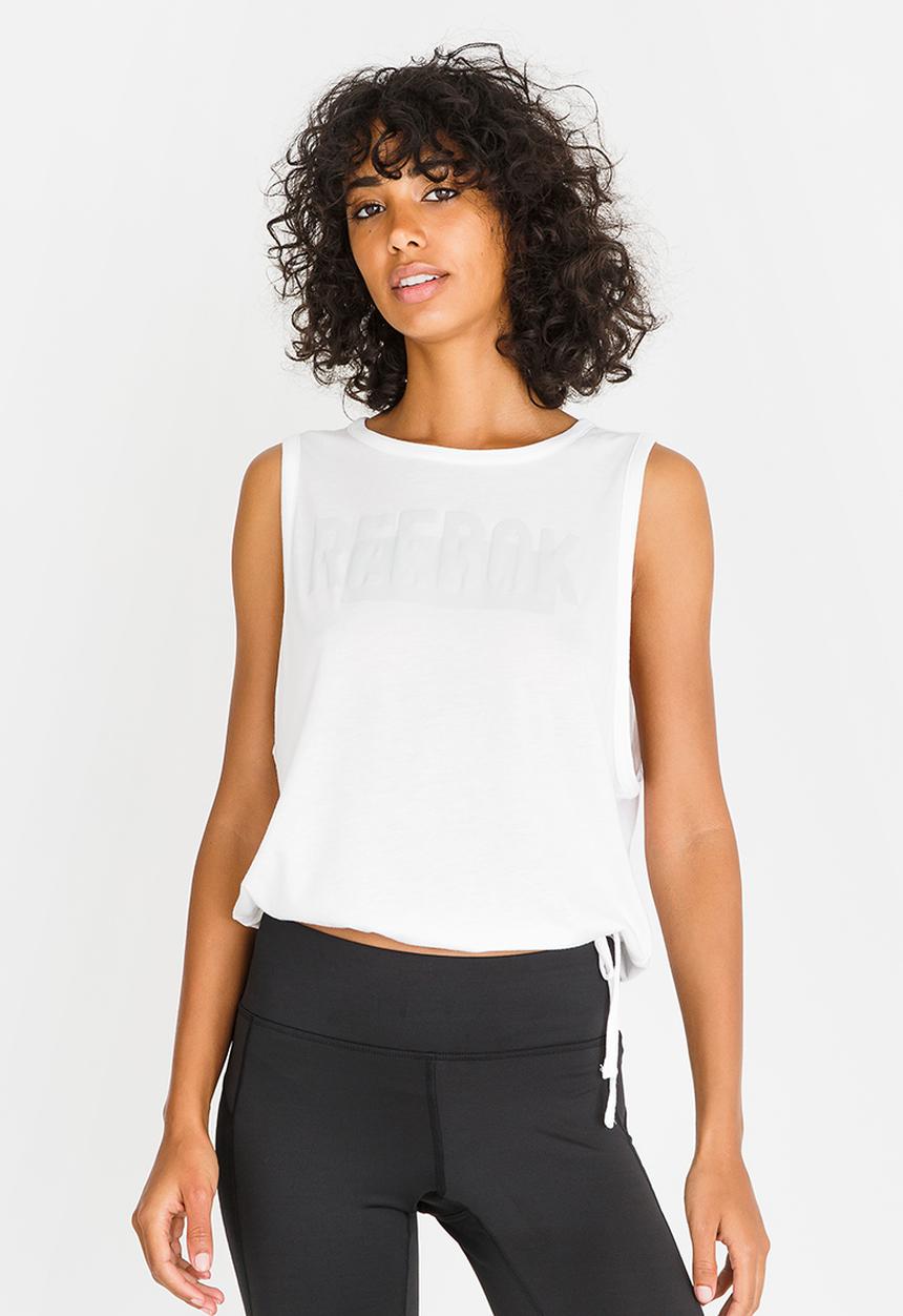 Reebok - Reebok Tie Detail Tank White