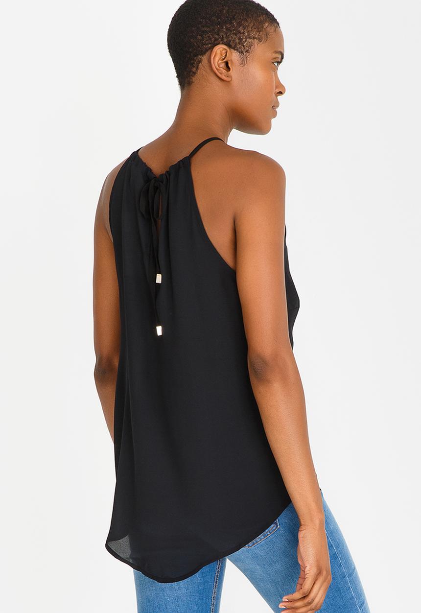 Kate Jordan - Tie Detail Cami Black