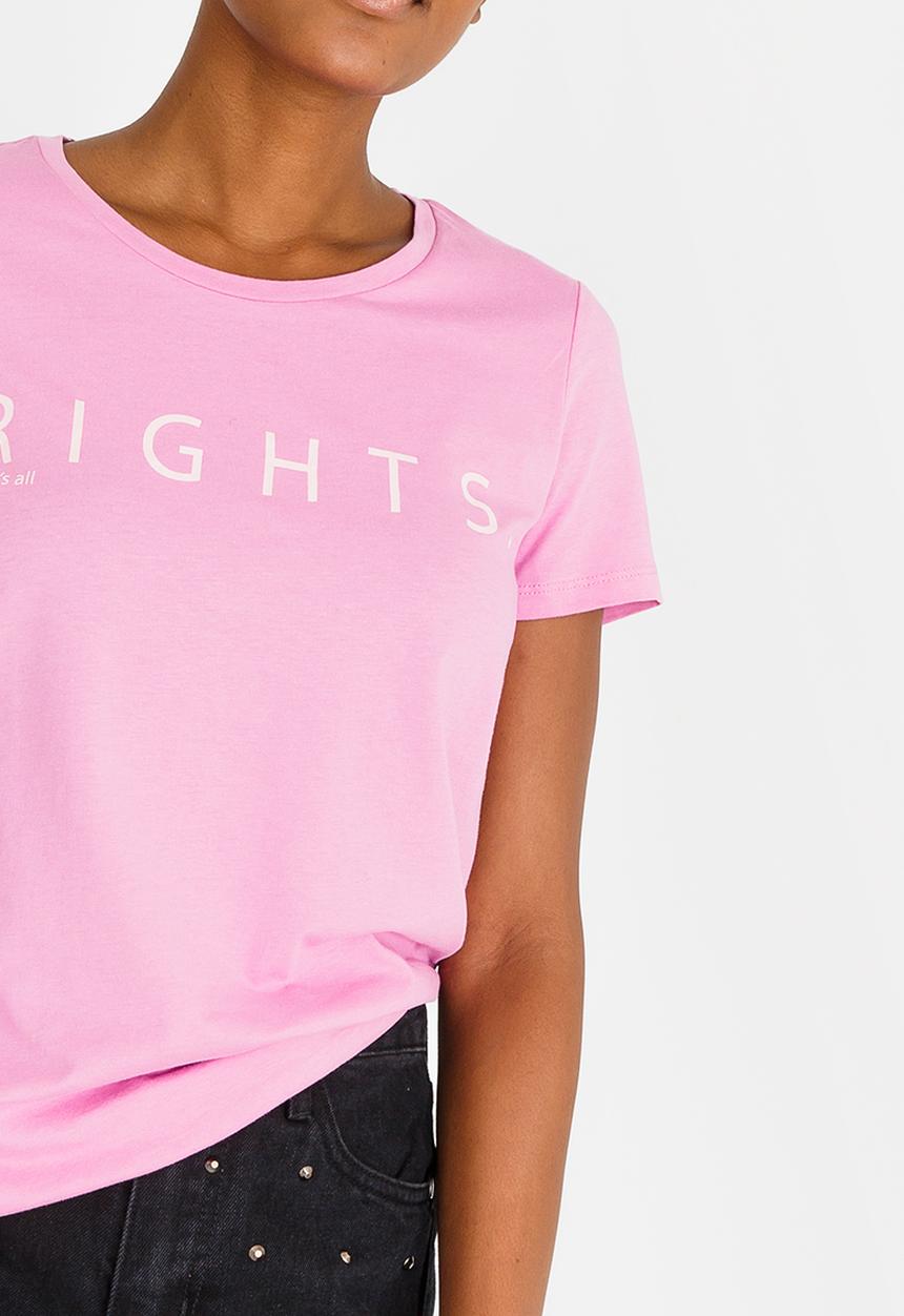Vero Moda - Slogan Tee Mid Pink