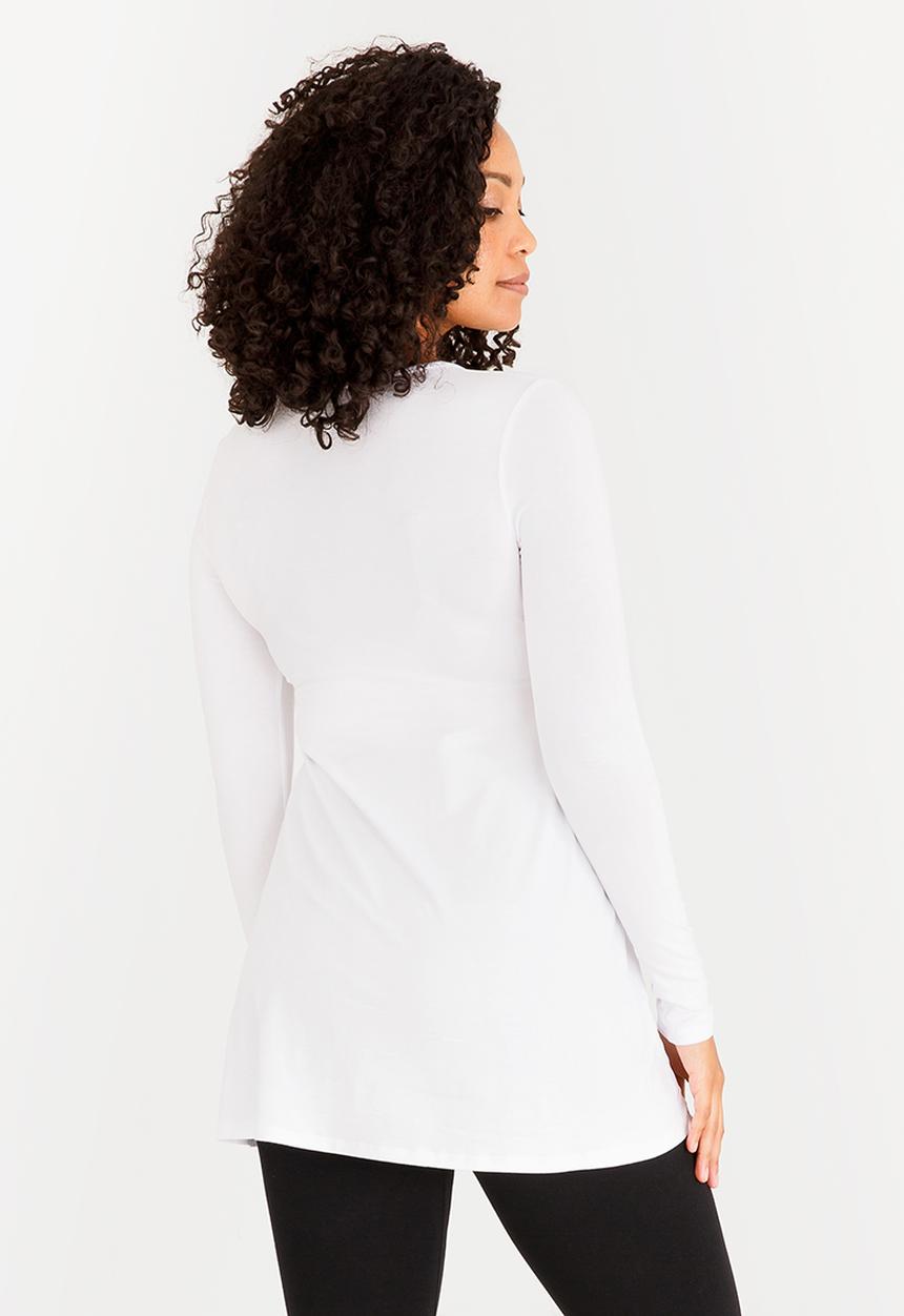 Cherry Melon - Basic Longsleeve Underbust Top White