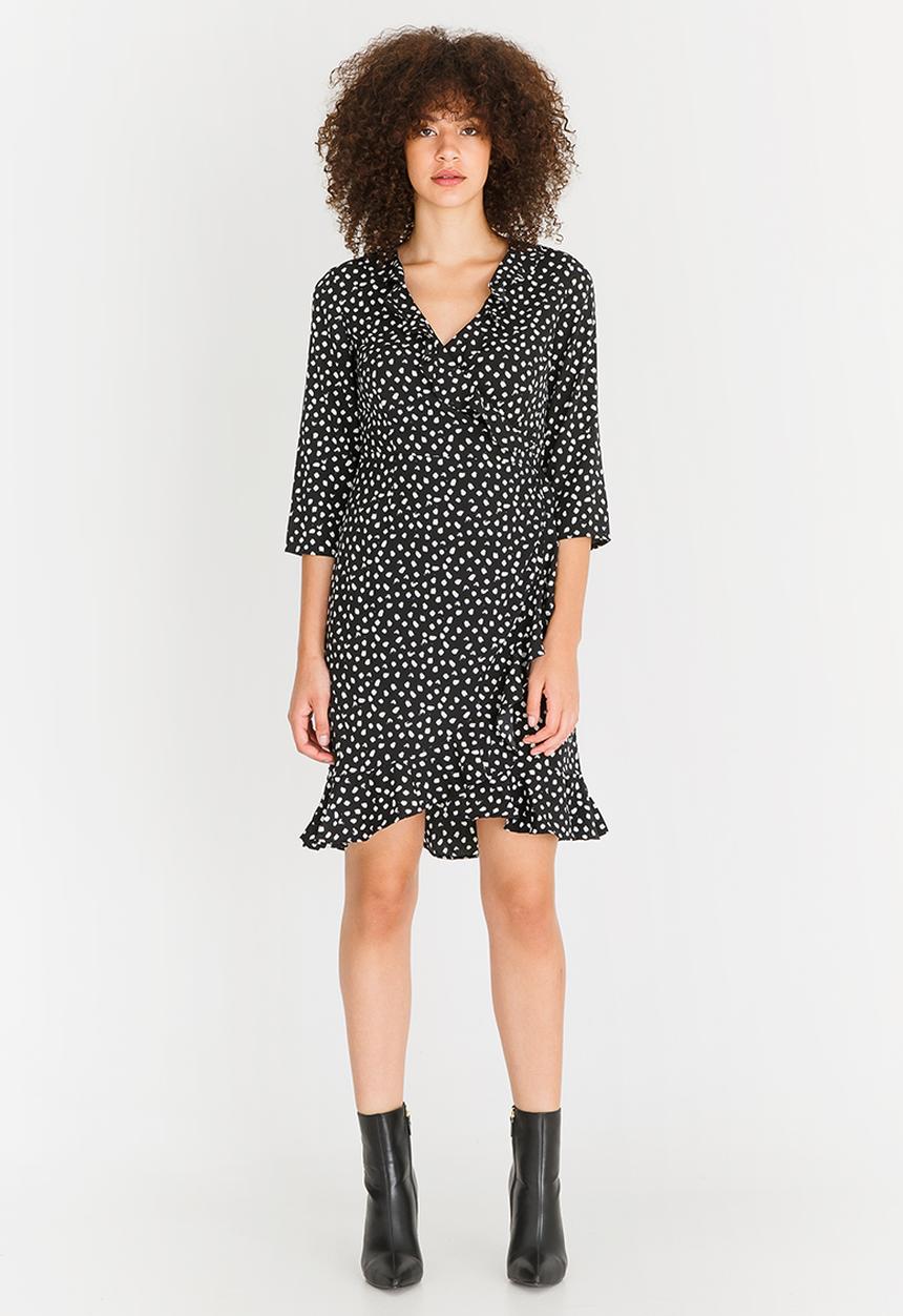 Vero Moda - Henna dot dress - black & white 