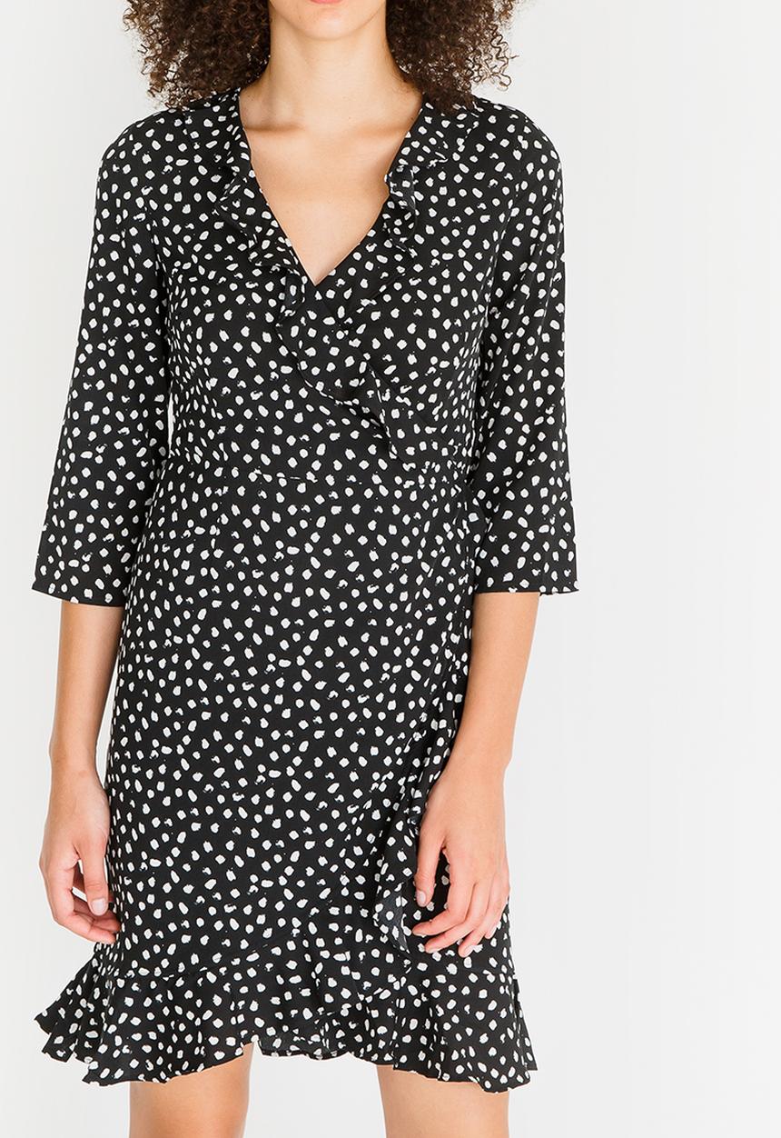 Vero Moda - Henna dot dress - black & white 
